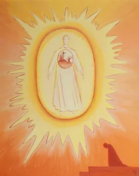 Zwracając się do Chrystusa Zmartwychwstałego, który jest z Ojcem w Niebie, znajduję w Chrystusie wszystkie zbawcze wydarzenia Jego życia, które są powodem mojej nadziei, 2002 (olej na pokładzie)