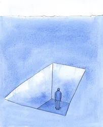 Może się zdarzyć, że ktoś czuje się tak odizolowany i nieszczęśliwy przez swoje błędy i decyzje, których żałuje, 2004 (w/c na papierze)