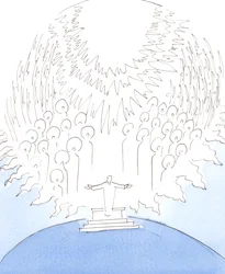 To tak, jakby Niebo zstąpiło aż do sanktuarium kościelnego, 2004 (w/c na papierze)