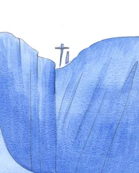 To było tak, jakby Chrystus i Matka Boża byli razem na krańcu świata, gdy umarł, by ratować grzeszników z otchłani, 2002 (w/c na papierze)