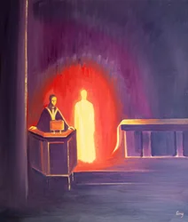 Jezus Chrystus jest z nami podczas czytania Pisma Świętego, 2000 (olej na pokładzie)