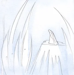 Matka Boża oddaje wszelką cześć i cześć Bogu, tak jak każde stworzenie powinno., 2001 (w/c na papierze)
