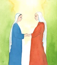 Matka Boża i św. Elżbieta praktykowały ją, ale cnota posłuszeństwa nie jest dziś zbyt ceniona, 2005 (akwarela na papierze)