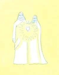 Matka Boża dzieliła udrękę Chrystusa jak nikt inny na ziemi, 2003 (w/c na papierze)