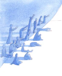 Bogaci i biedni, chorzy i zdrowi mogą otrzymać wiarę, 2004 (akwarela na papierze)