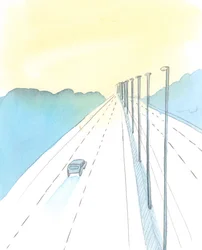 Ktoś, kto podąża pokorną, cichą, wytrwałą drogą modlitwy i wierności Bogu, jest w drodze do nieba, 2004 (w/c na papierze)