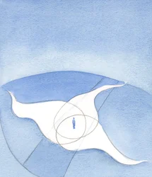 Osoby Boskie są jak trzy płomienie w jednym ogniu, których obecność i ochrona otaczają nas w naszej ziemskiej podróży, 2001 (w/c na papierze)