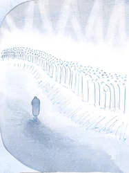 Święci w Niebie czczą tych, którzy – choć niedoskonali – żyją dla Chrystusa na ziemi., 2000 (w/c na papierze)