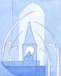 Dusza zawierająca Chrystusa sakramentalnie po Komunii Świętej jest jak żywa monstrancja, w której inni ludzie mogą znaleźć Chrystusa, 2002 (w/c na papierze)