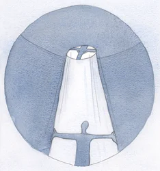 Poprzez nasze ofiary, zjednoczone z Chrystusem, powstaje kanał, dzięki któremu światło Niebios może spływać na potrzebujących., 2001 (w/c na papierze)