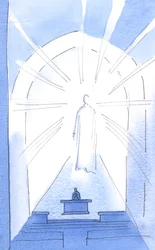 Słyszeliśmy, że „Pan? Wskrzesza Ubogich? by umieścić ich w towarzystwie książąt”. Wtedy Chrystus, książę niebios, był wśród nas, 2002 (w/c na papierze)