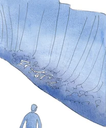 Mamy rację mówiąc o „upadku” w grzech lub o niebezpieczeństwie spadnięcia „w dół” do piekła, 2004 (w/c na papierze)
