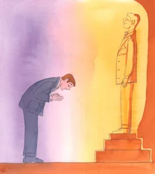 "Czcimy" samych siebie, realizując tylko własne plany i ambicje, nie myśląc o Bożych pragnieniach, 2005 (akwarela na papierze)