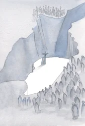 Jaka przepaść leży przed nami podczas Mszy Świętej, gdy jesteśmy częścią Jedynej Ofiary za grzech, zjednoczeni z minionym wiekiem, kiedy Chrystus na krzyżu, aby nas zbawić., 2001 (w/c na papierze)