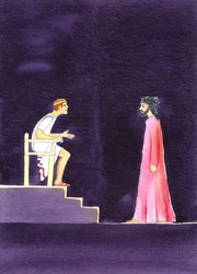 "Co jest prawdą?" powiedział Piłat do Jezusa, 2001 (w/c na papierze)