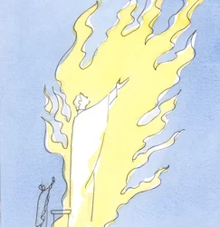 Ilekroć Najświętsza Ofiara składana jest z naszego ołtarza, Chrystus Obecny w sakramentalnej formie wysławia Ojca w ognistej miłości Ducha Świętego, 2003 (w/c na papierze)