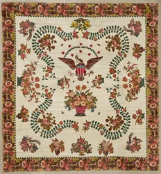 Kołdra medalionowa, ok.1830 (bawełna)