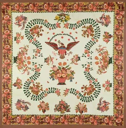 Kołdra, ok. 1825 (bawełna z aplikacjami)