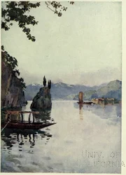Il Punto di Bellagio, Jezioro Como, ilustracja z „Włoskich jezior” Richarda Bagot