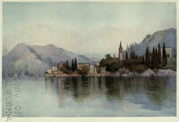 Varenna, Lago di Como, ilustracja z „Włoskich jezior” Richarda Bagot