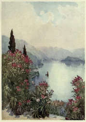 Villa Serbelloni, Lago di Como, ilustracja z „Włoskich jezior” Richarda Bagot