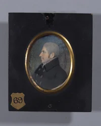 Portret profilowy nieznanego mężczyzny (akwarela na kości słoniowej)
