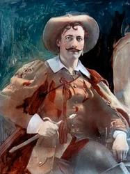 Lewis Waller w Trzech muszkieterach, c1902.