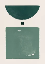 Minimalistyczne zielone kształty
