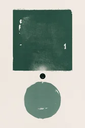 Minimalistyczne zielone kształty