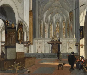 Holenderski: Widok chóru kościoła Janskerk w Utrechcie, widziany z nawy Widok chóru kościoła Janskerk w Utrechcie