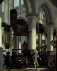 Wnętrze Oude Kerk, Delft