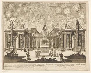 Vuurwerk w Moskou bij de viering van het einde van de Russisch-Turkse Oorlog, 1775 (Akt III) Reprezentacja fajerwerków, wystrzelona w obecności Jego Cesarskiej Mości z okazji obchodów pokoju zawartego między Rosją a Portą Osmańską (seria