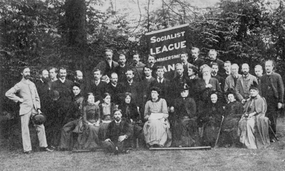 William Morris i Liga Socjalistyczna Hammersmith, ok. 1885 (fot. bw)