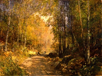 Forest Lane w pobliżu Schärfling, 1890