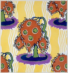 Projekt z „Floreal Dessins & Coloris Nouveaux”, wydanego w Paryżu, ok. 1925 (kolor lito)