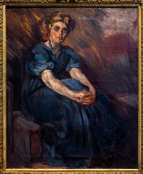 Portret Stephanie Van Parys w pozycji siedzącej, około 1905 r. (olej na płótnie)