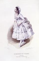 Kompletne dzieło Beaumarchais (1732-1799) Edouarda Fourniera, Ed. Laplace, Sanchez et Cie, Paryż 1876 (grafika)