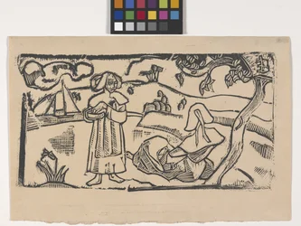 Deux Bretonnes (Dwie bretońskie kobiety) (drzeworyt)