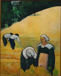 Żniwa, czyli bretoński krajobraz (drewno)
