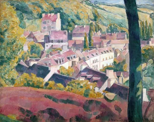 Pont-Aven widziany z Lasku Miłości (olej na płótnie)