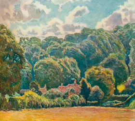 Zalesione wzgórze, Upton Grey, c1914