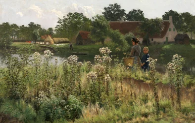 Rzeka Lys w Astene, ok. 1885