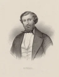 Portret kompozytora Giuseppe Verdiego 1813-1901, ok. 1860.