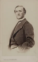 Portret pianisty i kompozytora Jean-Henri Raviny 1818-1906.