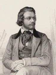 Portret pianisty i kompozytora Teodora Leszetyckiego 1830-1915, ok. 1860.