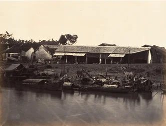 Widok chińskiego miasta Cholen Arkusz nr 2, Sajgon, Cochinchina, 1866.