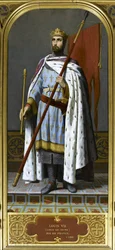 Król Francji Ludwik VII 1120-1180, 1842.