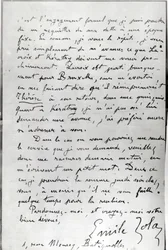 List Zoli do Edouarda Maneta (1832-83) 1868 (pióro i atrament na papierze)