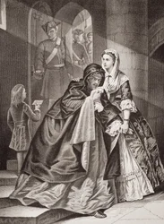 The Escape of Lord Nithsdale from the Tower, 1716, from `Illustrations of English and Scottish History