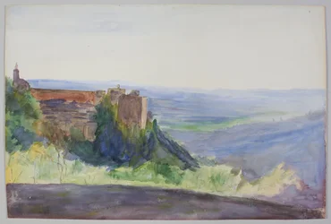 Alhambra, ok. 1900 r. Ołówek i akwarela